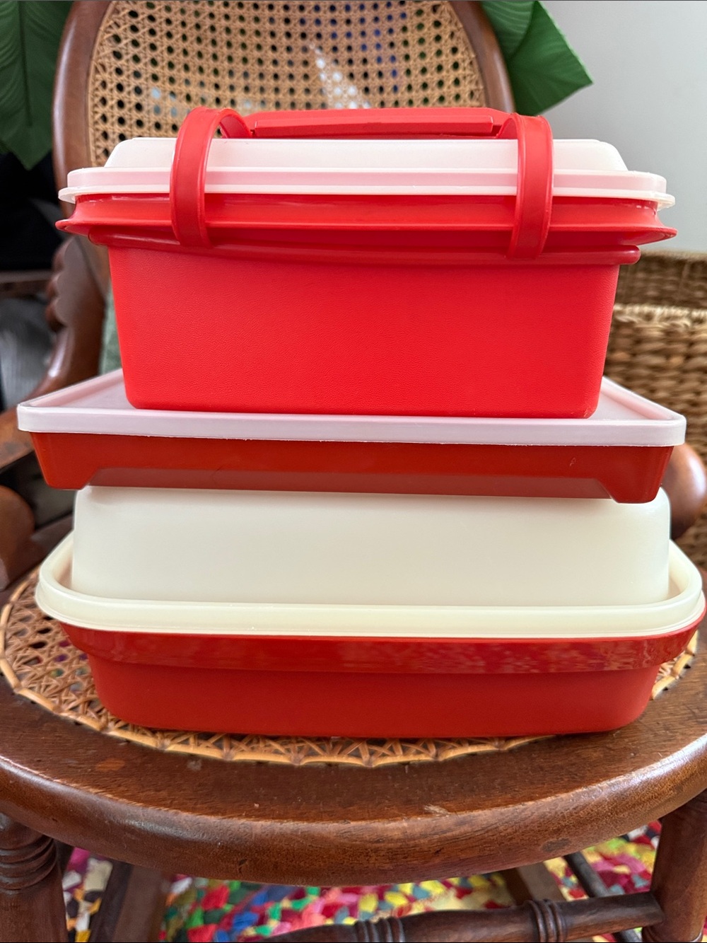 Vintage Tupperware Pak N Carry Lunch Box Season Serve Marinators Paprika Lot 3